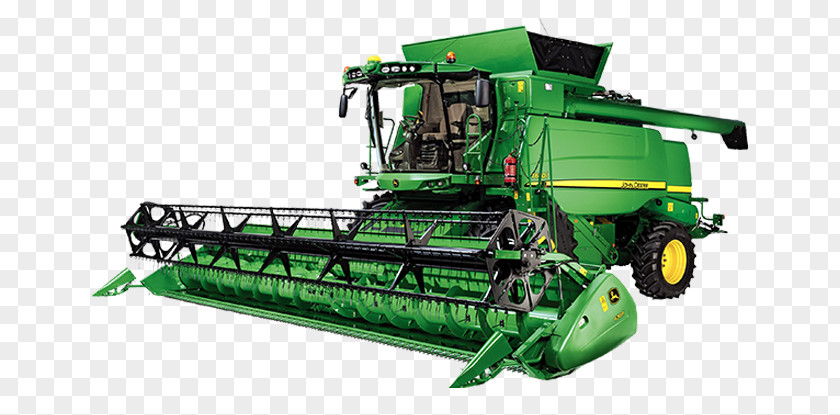 Johndeerecombine John Deere Combine Harvester Machine Tractor PNG