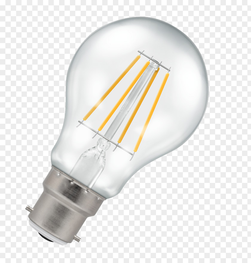 Light Incandescent Bulb LED Lamp Bayonet Mount Filament PNG