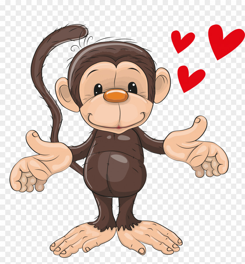 Stay Meng Monkey Flower Illustration PNG