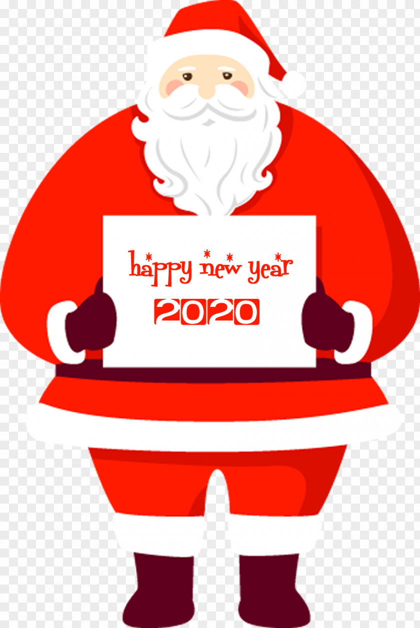 Christmas Eve Happy New Year 2020 Santa PNG