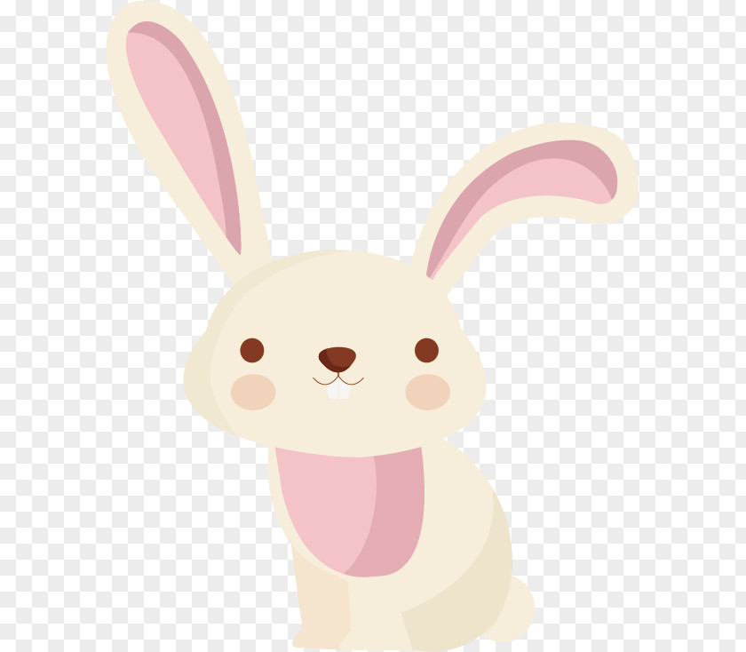 Little Pink Bunny Easter Rabbit Hare Cartoon Illustration PNG