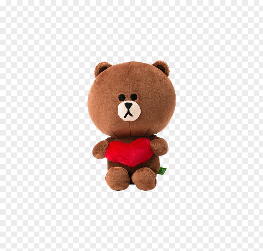 Love Bear Doll Pillow Dolls Brown LINE Stuffed Toy PNG