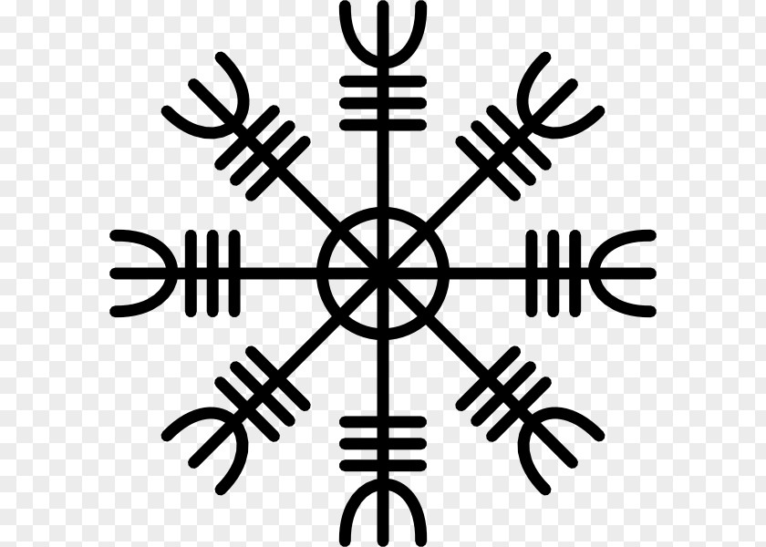Symbol Vegvísir Viking Old Norse Norsemen Tattoo PNG