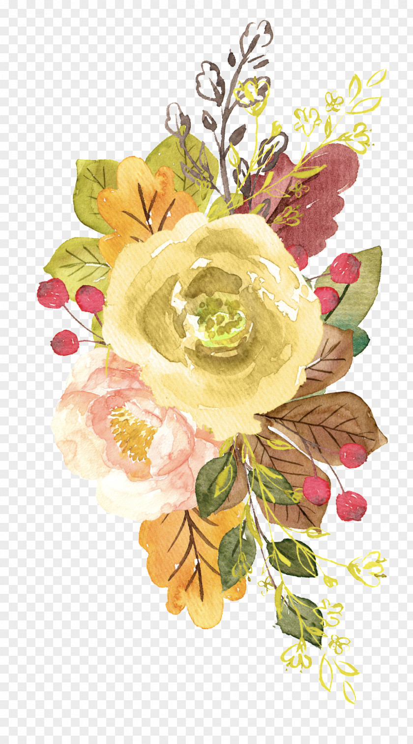 Watercolor Material Painting Illustration Watercolor: Flowers Image PNG