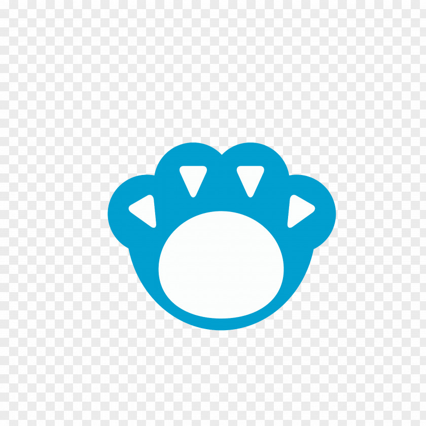 Blue White Cat Claw Icon PNG