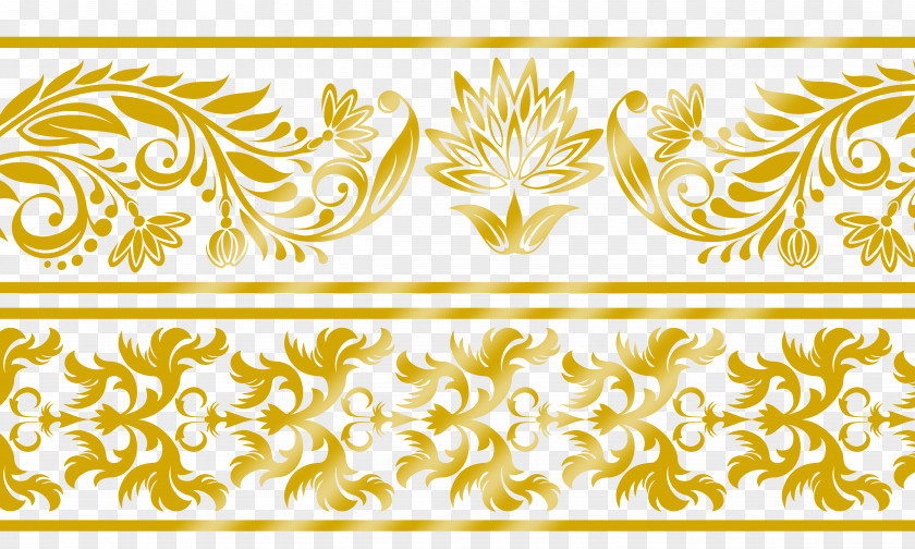 Gold Lace Border Pattern Material Visual Arts Download Clip Art PNG