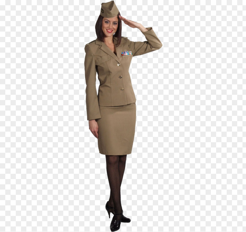 Soldier Army Officer Costume Skirt Dress PNG