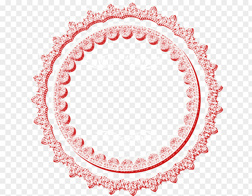 Vector Delicate Lace Ring Circle Download PNG