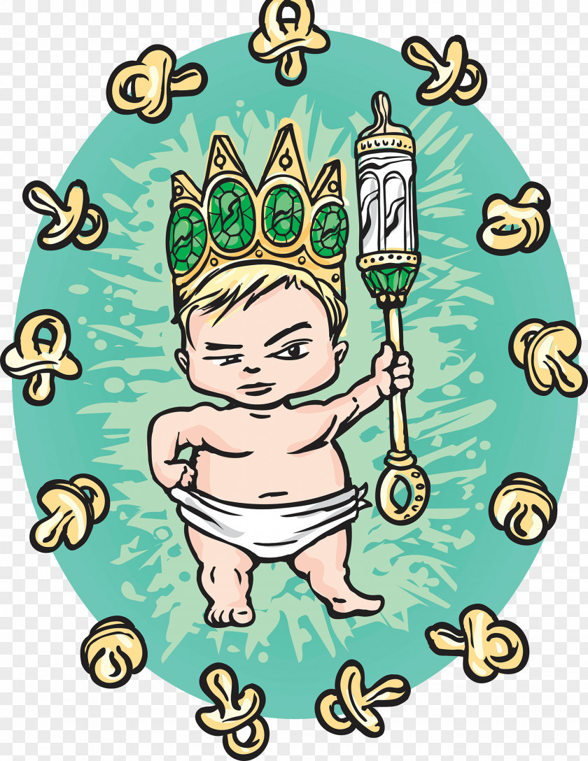 Baby Little Emperor Cartoon Illustration PNG