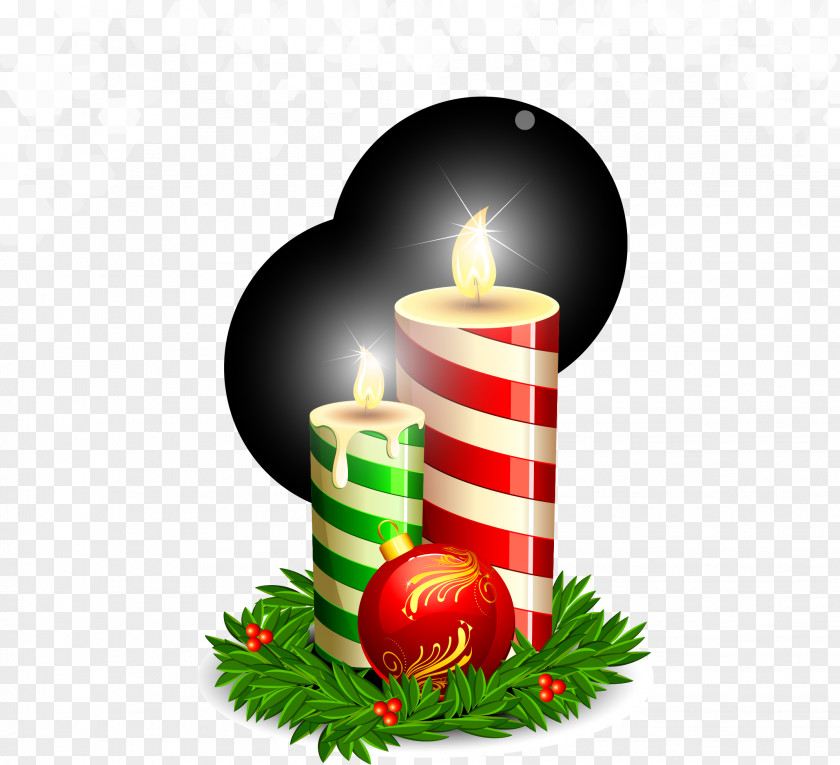 Christmas Candle Vector Material Library Download PNG