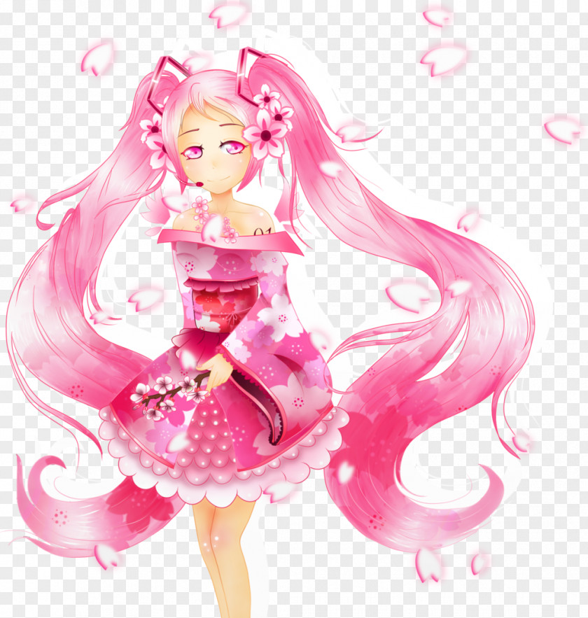 Sakura Creative Barbie Doll Fashion Illustration Art PNG