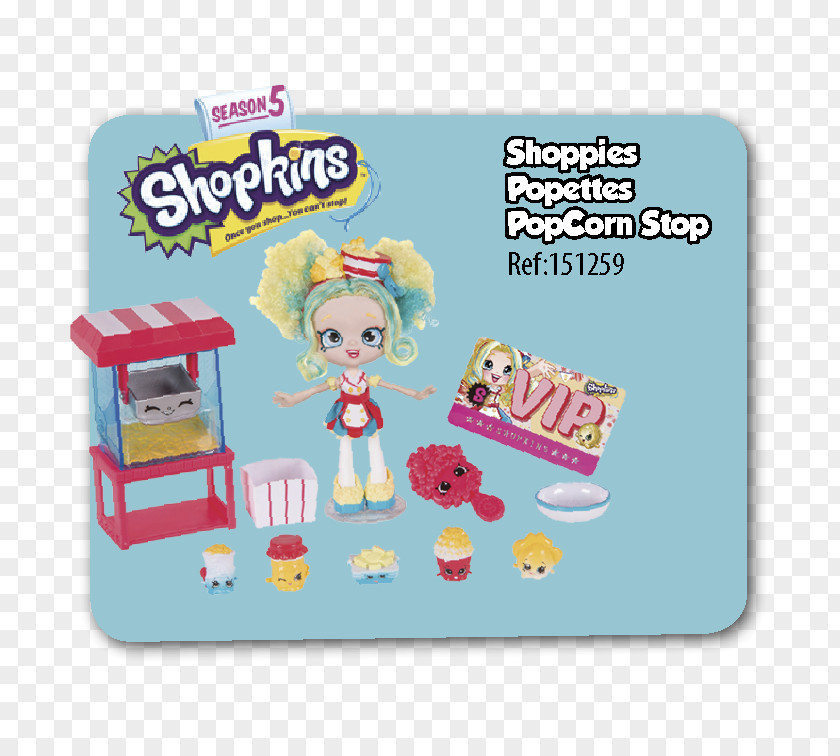 Shopkins Shoppies Season 5 Book Popcorn Stop Font PNG