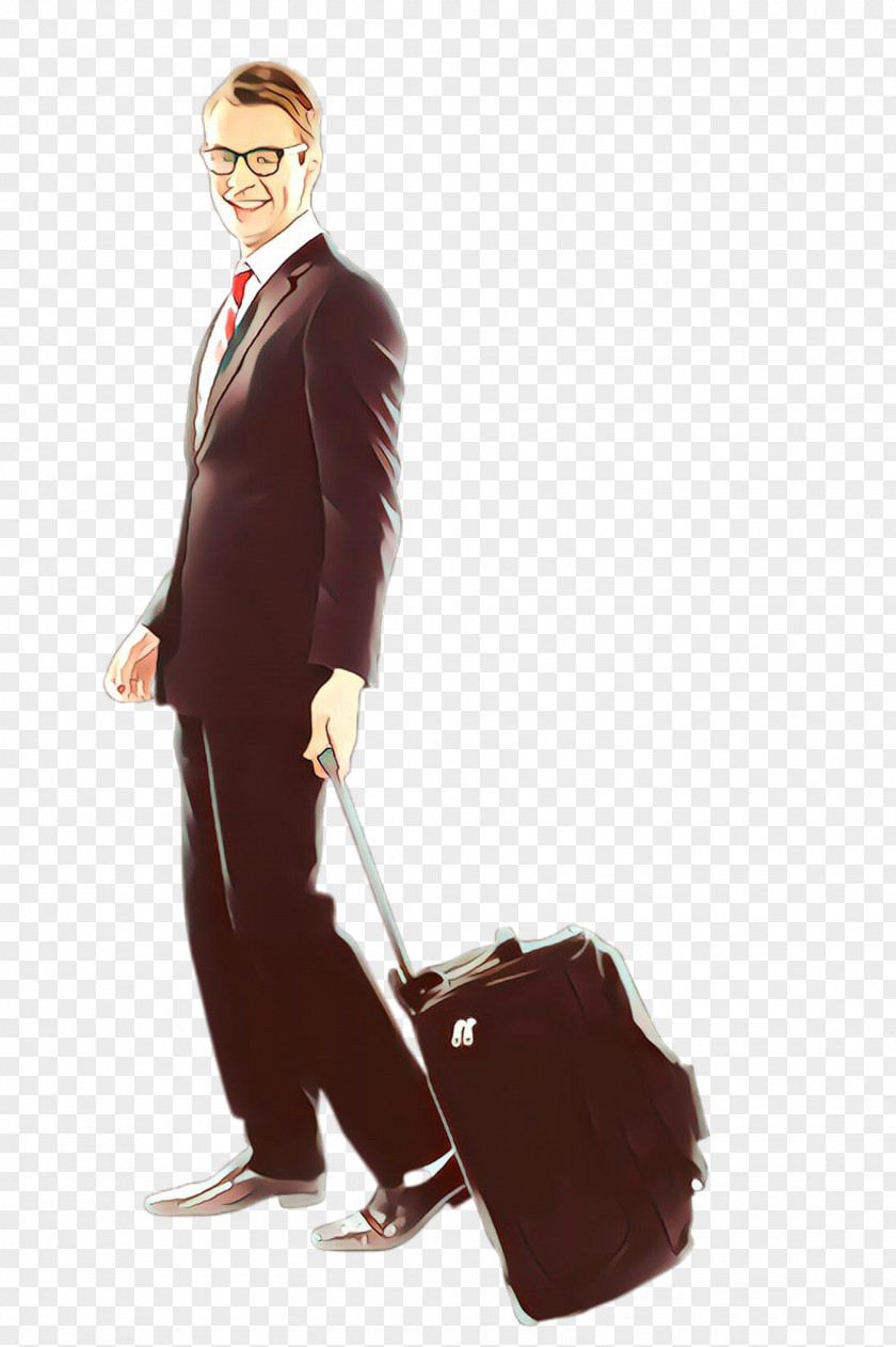 Suitcase Baggage Suit Briefcase Standing PNG