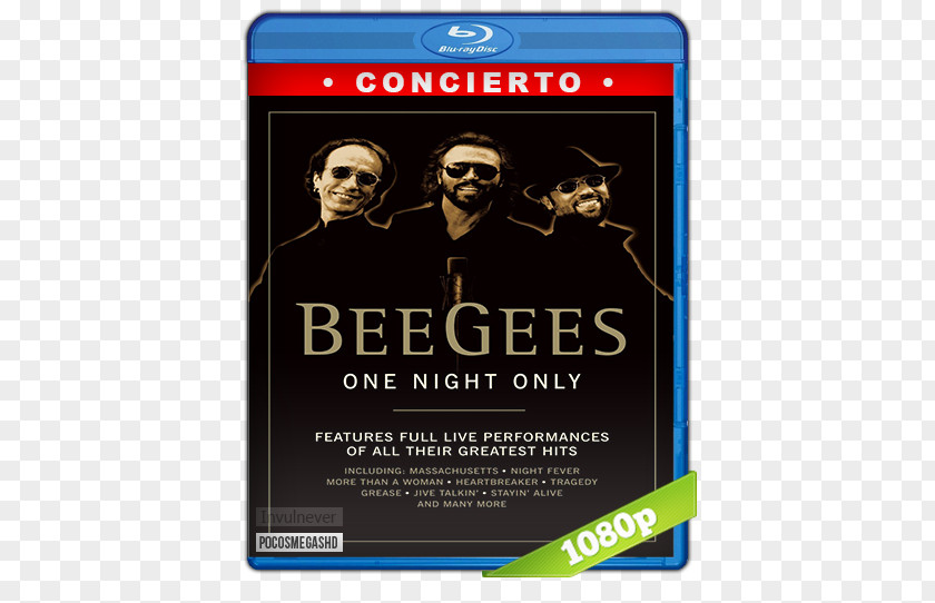 Bee Gees Blu-ray Disc 1080p High-definition Video One Night Only DVD PNG