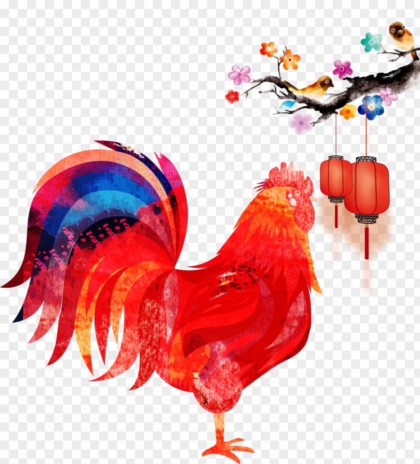 Big Cock Color Chinese New Year Zodiac Oudejaarsdag Van De Maankalender Bainian PNG