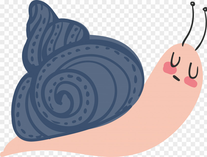 Carefree And Content Snail Escargot Clip Art PNG