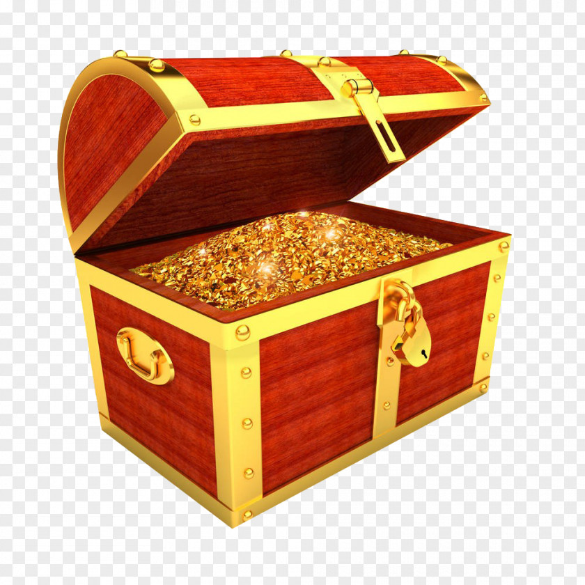 Gold Coin Box Buried Treasure Stock Photography Piracy PNG