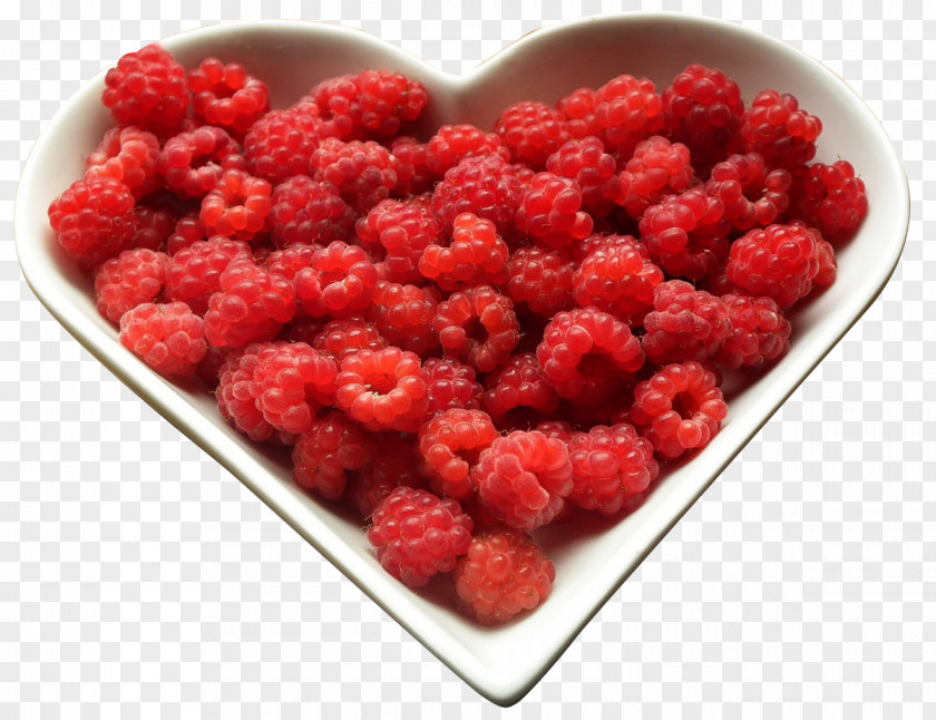 Love Plates And Raspberries Raspberry Heart Food Health PNG