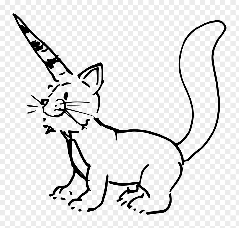 Unicorn Horn Cat Drawing Line Art Clip PNG