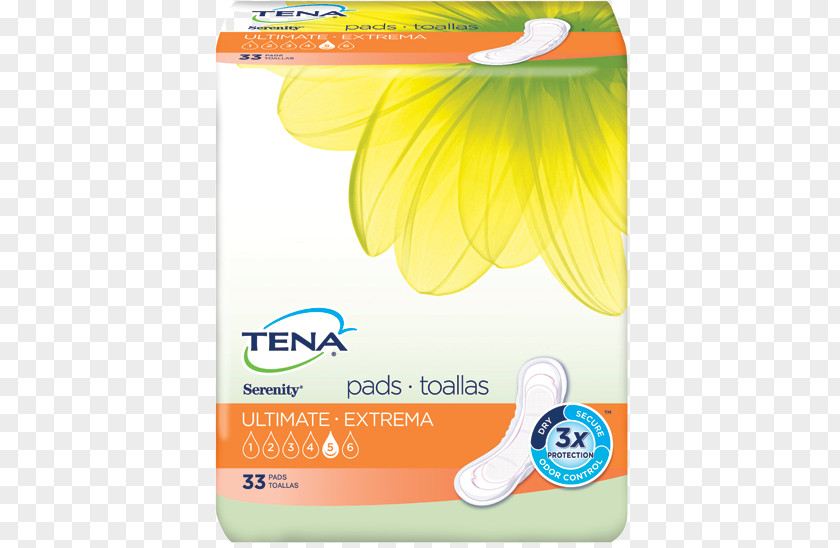 Super Absorbent TENA Incontinence Pad Pantyliner Stayfree Urinary PNG