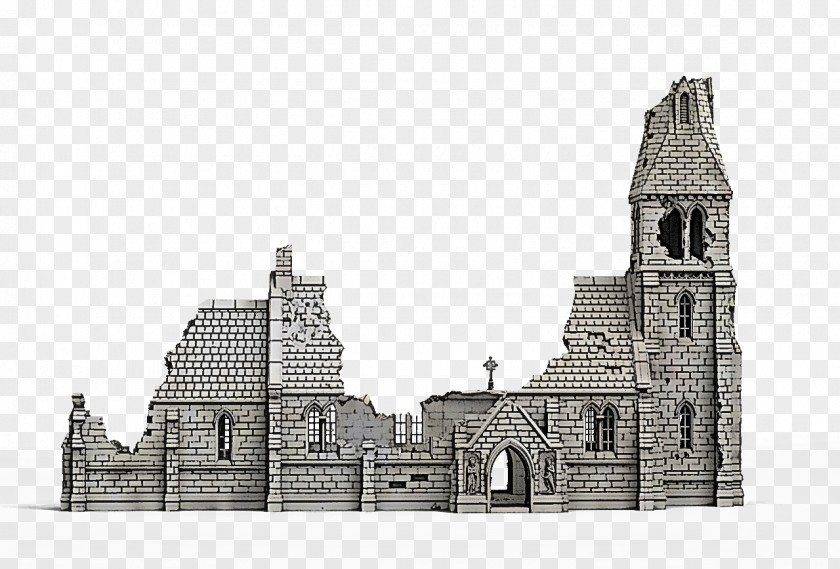 Cathedral Facade White Landmark Medieval Architecture Building PNG