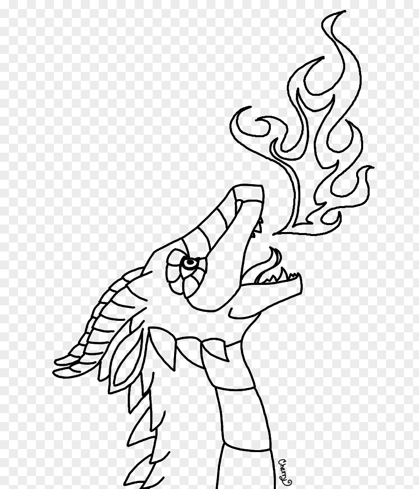 Fire Breathing Dragon Line Art Drawing Cartoon Visual Arts PNG