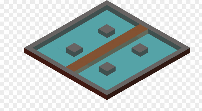 Isometric Teal Turquoise Rectangle PNG