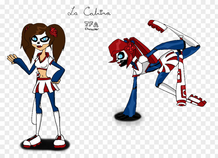 La Catrina Figurine Line Character Animated Cartoon PNG