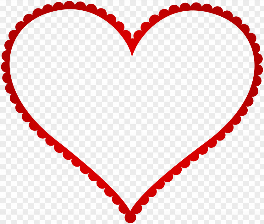 Red Heart Border Frame Transparent Clip Art Picture PNG