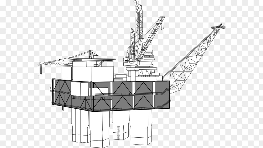 Rig Cliparts Oil Platform Drilling Well Derrick Clip Art PNG