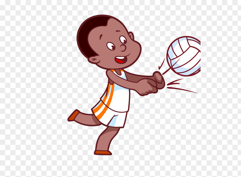 Volleyball Players Cartoon Child Clip Art PNG
