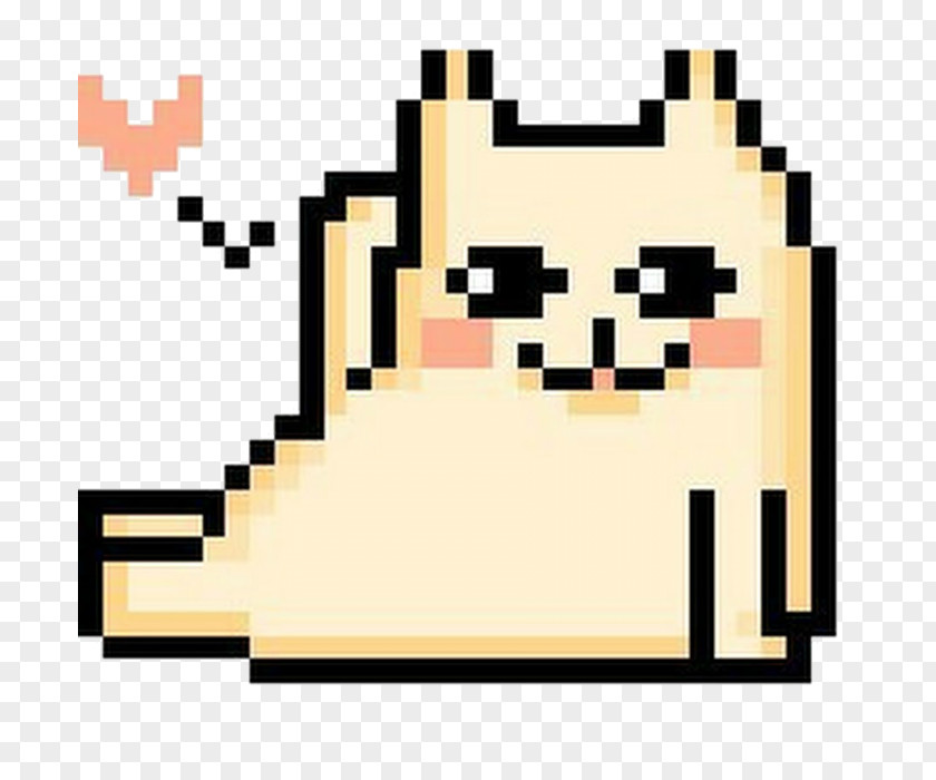 Cat Pusheen Pixel Art PNG