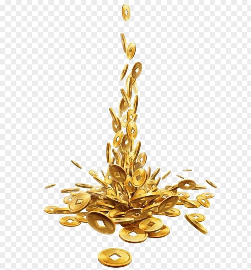 Drop Coins Gold Coin PNG