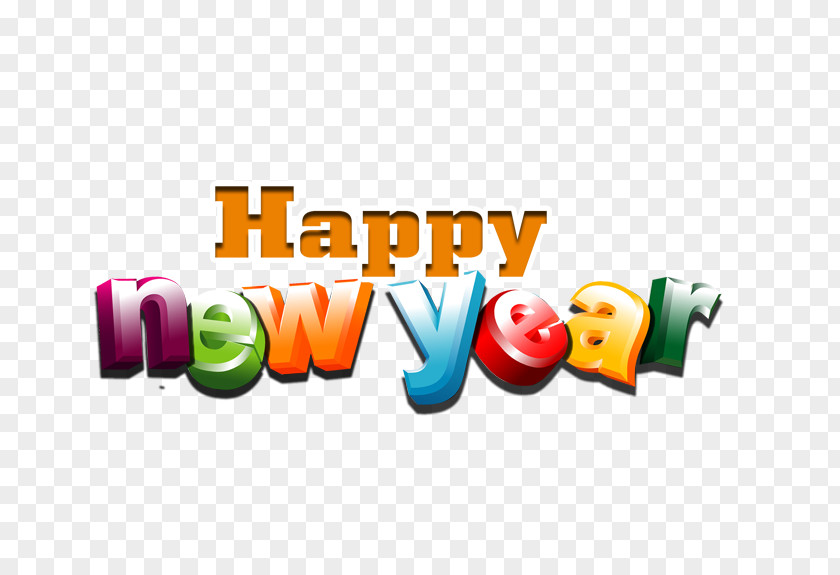 Happy New Year English Alphabet Letter PNG