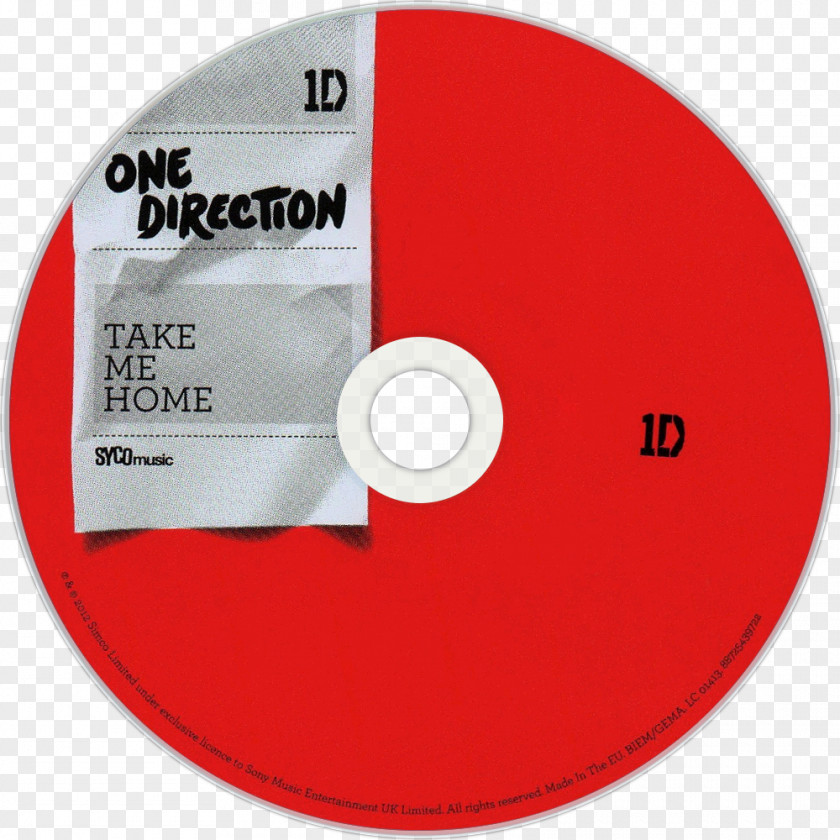 One Direction Compact Disc Take Me Home Tour Up All Night PNG