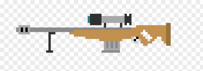 Pixel Art Firearm Line Angle PNG