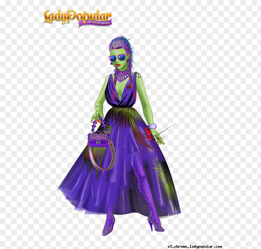 Purple I Am Grateful For You Lady Popular Fashion Clothing Image Dress-up PNG