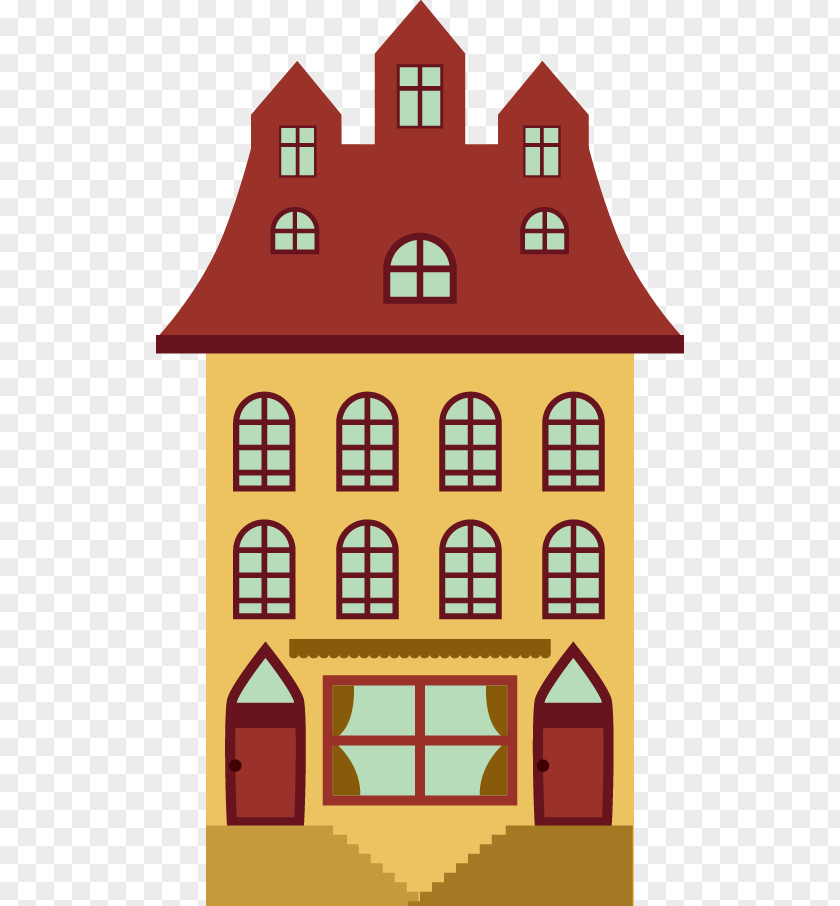 Vector Apartment Building Design Cartoon PNG