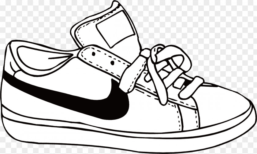 Vector Hand-painted Shoes Nike Xara Shoe Clip Art PNG