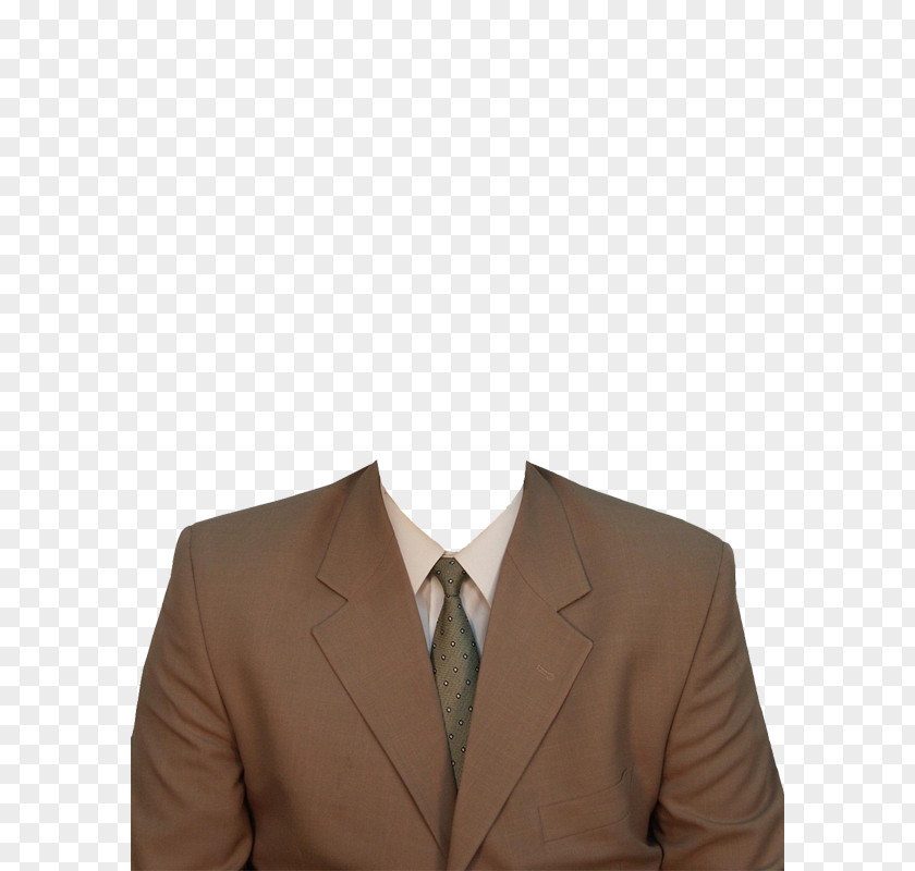 Brown Suit And Tie Necktie Collar PNG