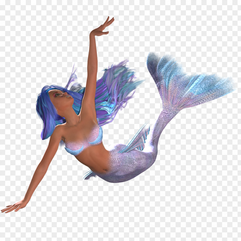 Mermaid Modern Dance Legendary Creature Purple PNG