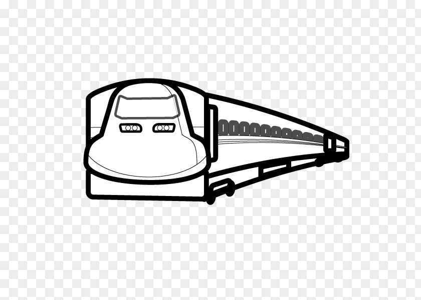 Shinkansen Black And White Monochrome Painting PNG