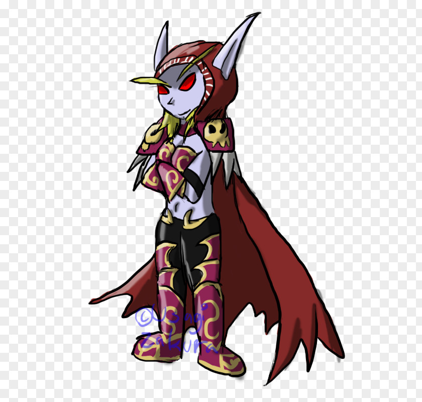 Sylvanas Windrunner Carnivora Demon Horse Costume Design PNG