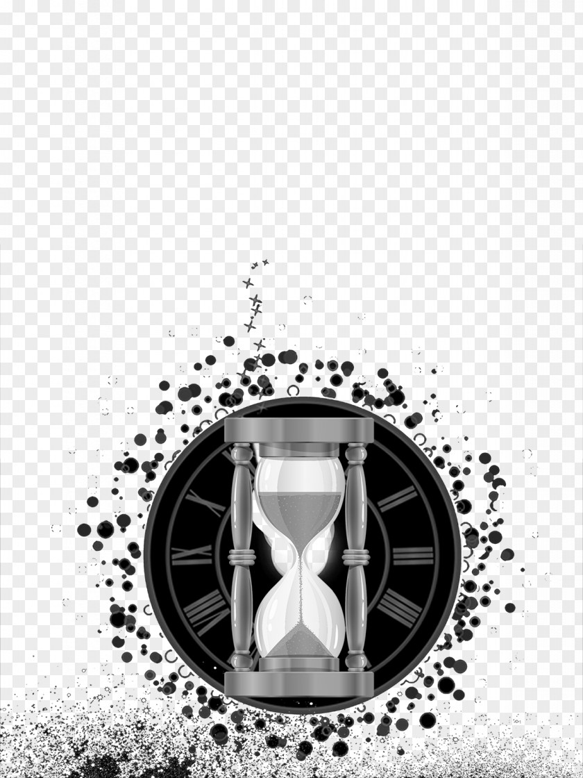 Time Passes, Black And White Illustrations Illustration PNG