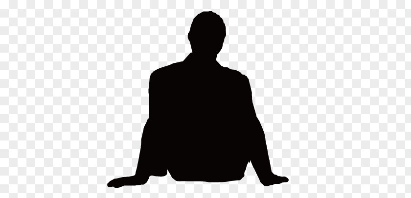 Man Sitting Silhouette PNG