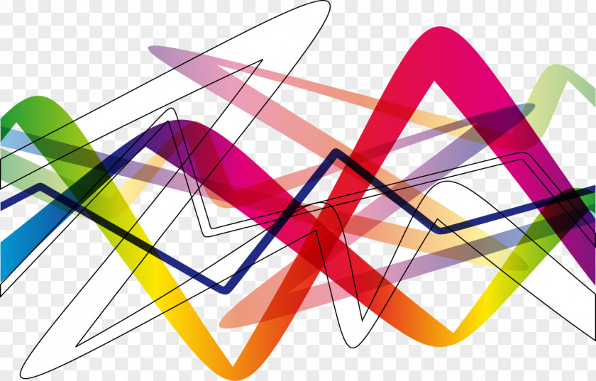 This Vector Color Lines Abstract Art Illustration PNG