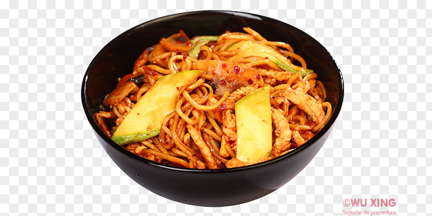 Wu Xing Yakisoba Chow Mein Chinese Noodles Fried Lo PNG