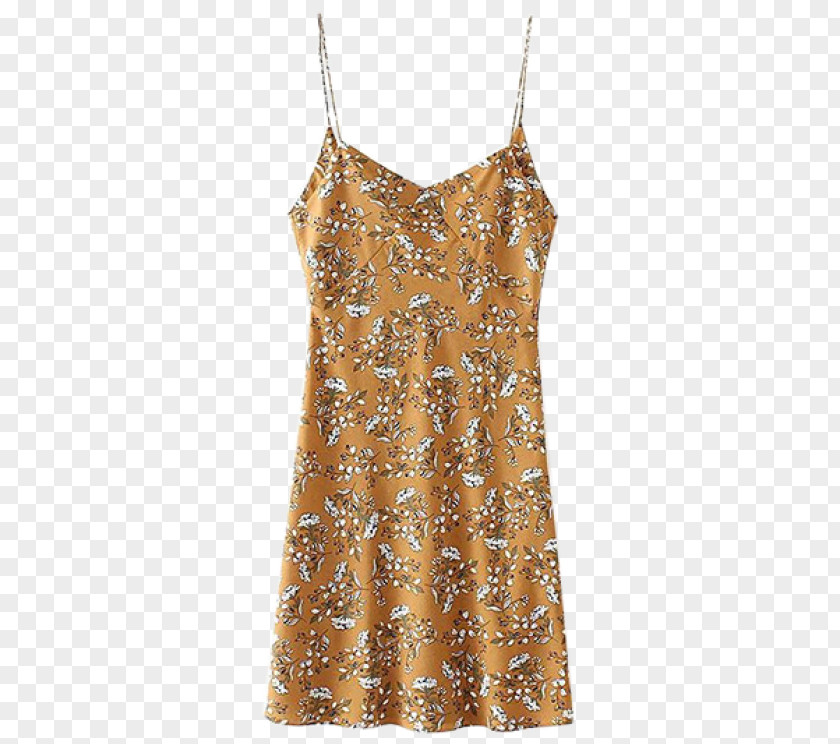 Yellow Floral Dresses Slip Dress Clothing A-line Fashion PNG