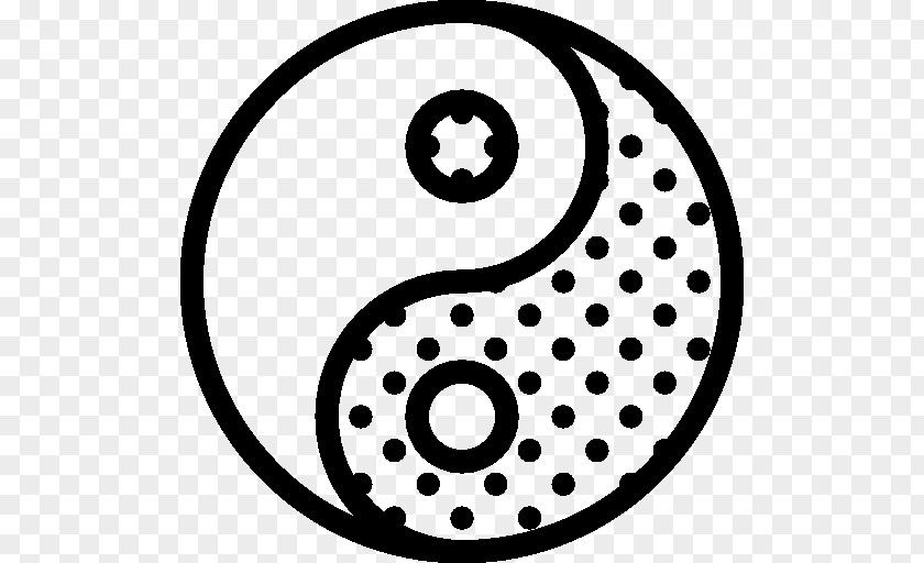 Yin Yang Symbol Icon Design PNG