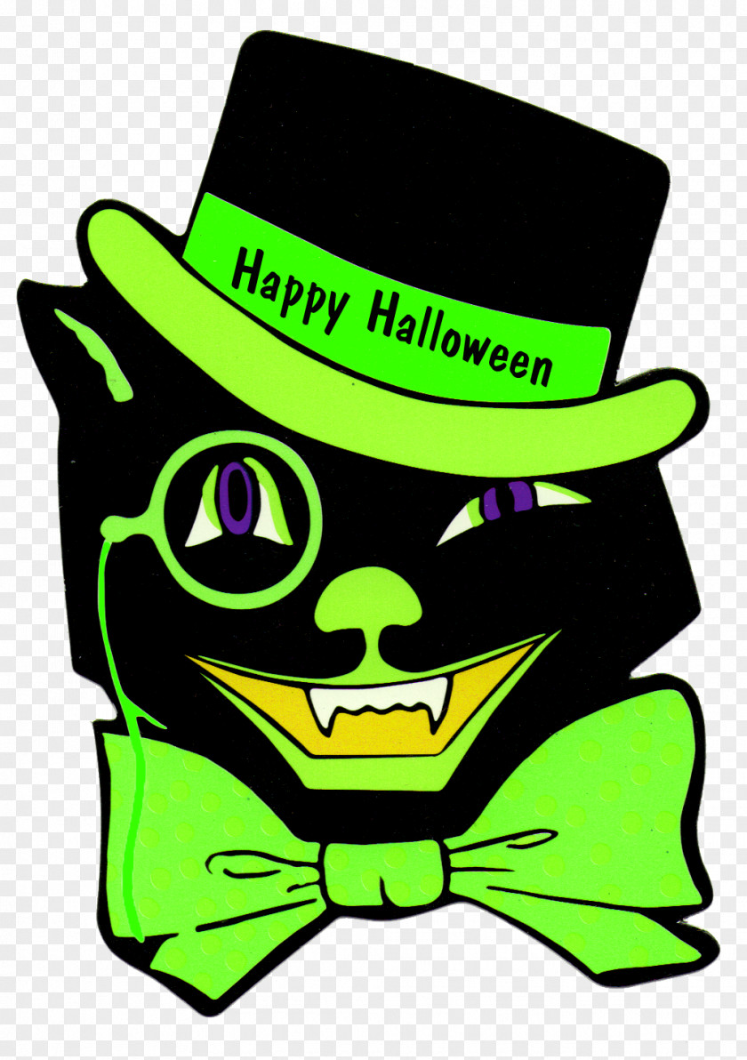 Cat Top Hat Halloween Clip Art PNG